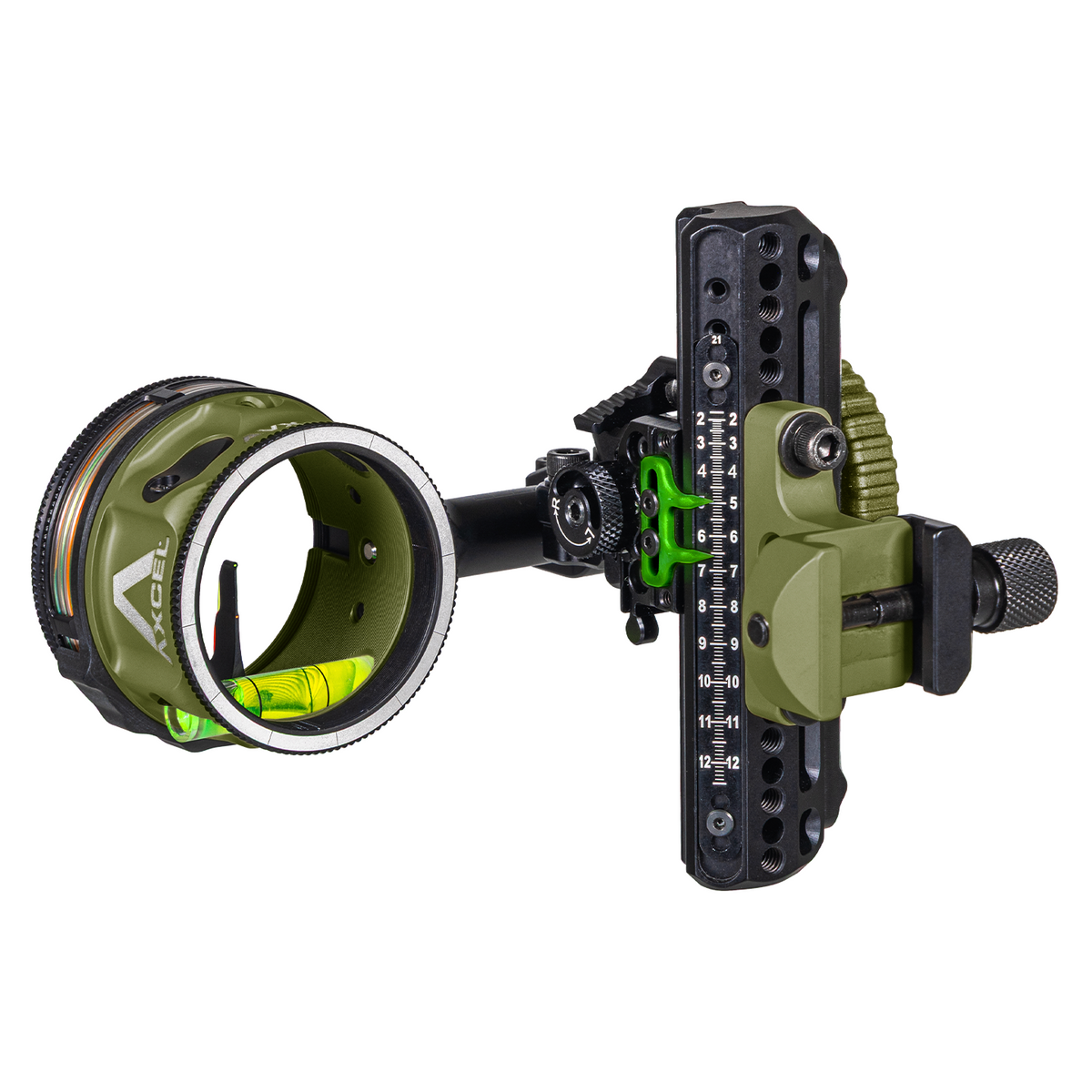 Axcel Driver CK Picatinny bow sight, Evergreen Cerakote with AVX-41 Plus scope and .010" Ranger Pin