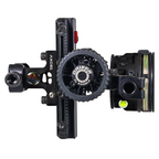 Axcel Driver CK Picatinny bow sight, Midnight Cerakote with AVX-41 Plus scope, rear view of drive wheel