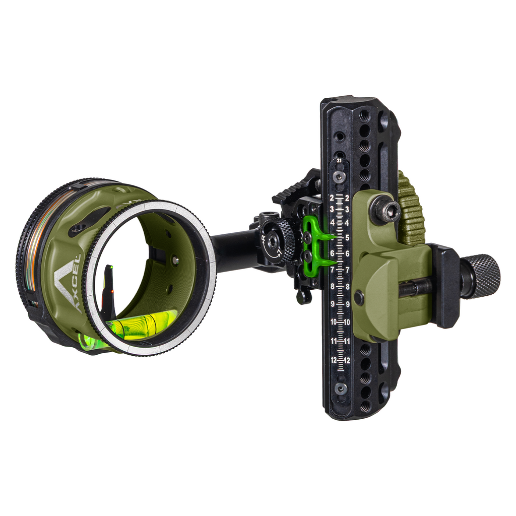 Axcel Driver CK Picatinny bow sight, Evergreen Cerakote with AVX-41 Plus scope and .019" Ranger Pin