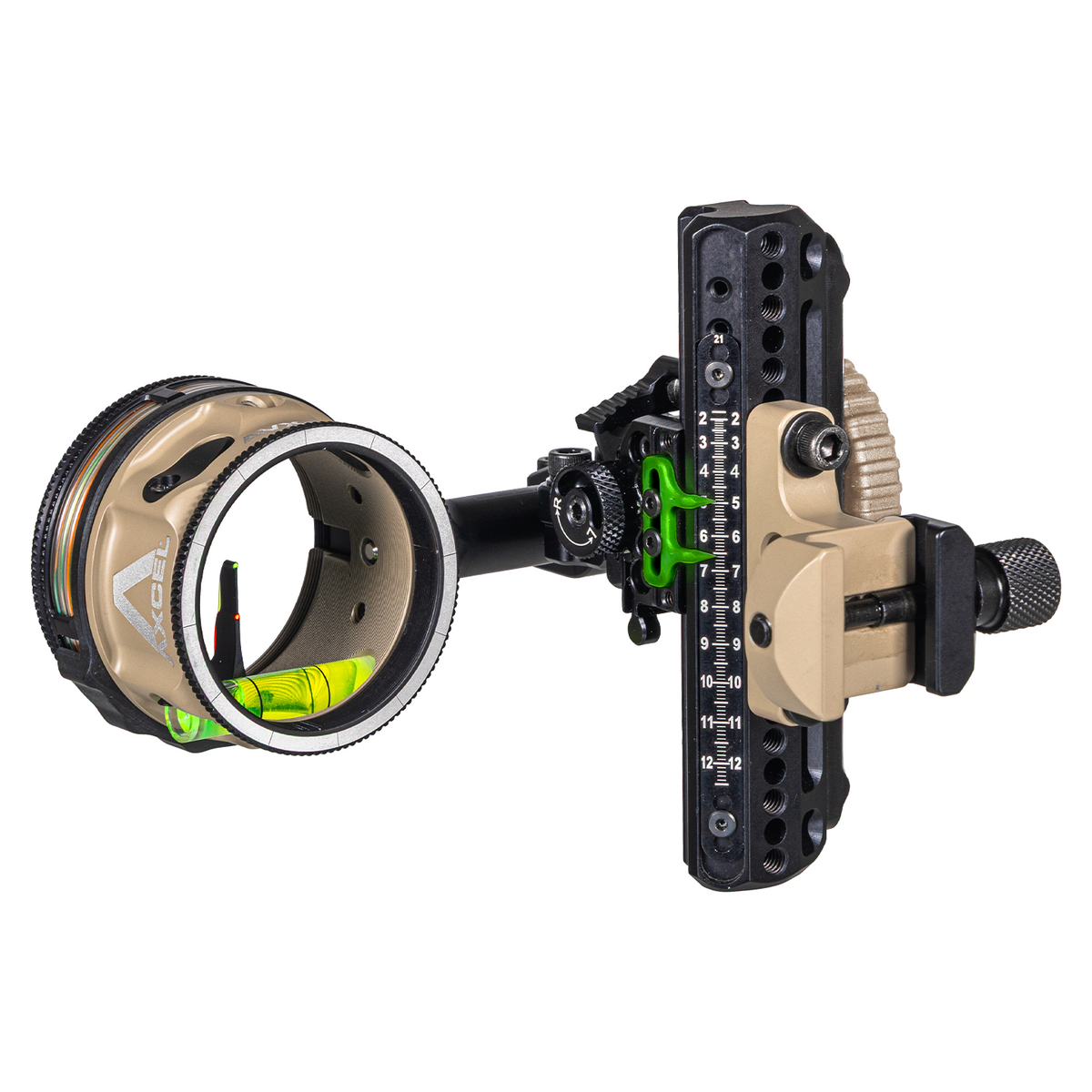 Axcel Driver CK Picatinny bow sight, Terrain Cerakote with AVX-41 Plus scope and .019" Ranger Pin