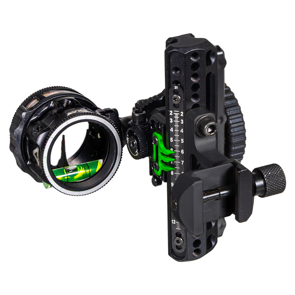 Axcel Driver AVX Triple Threat Pin Picatinny bow sight, Stealth Bowhunting Black, AVX-31 Plus scope with .010 in Green-Red-Green pin