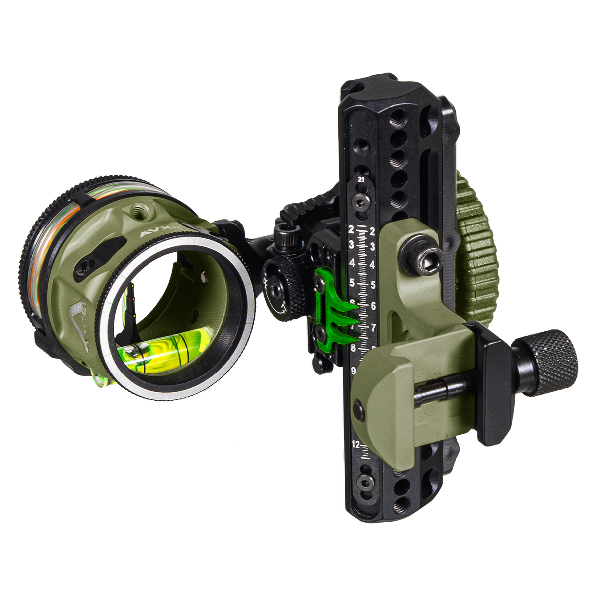 Axcel Driver CK AVX Triple Threat Pin Picatinny bow sight, Evergreen Cerakote with AVX-31 Plus scope