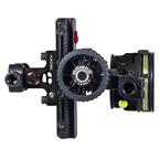Axcel Driver CK Picatinny, Midnight Cerakote with AVX-41 Plus scope, profile view of drive wheel and Picatinny bar