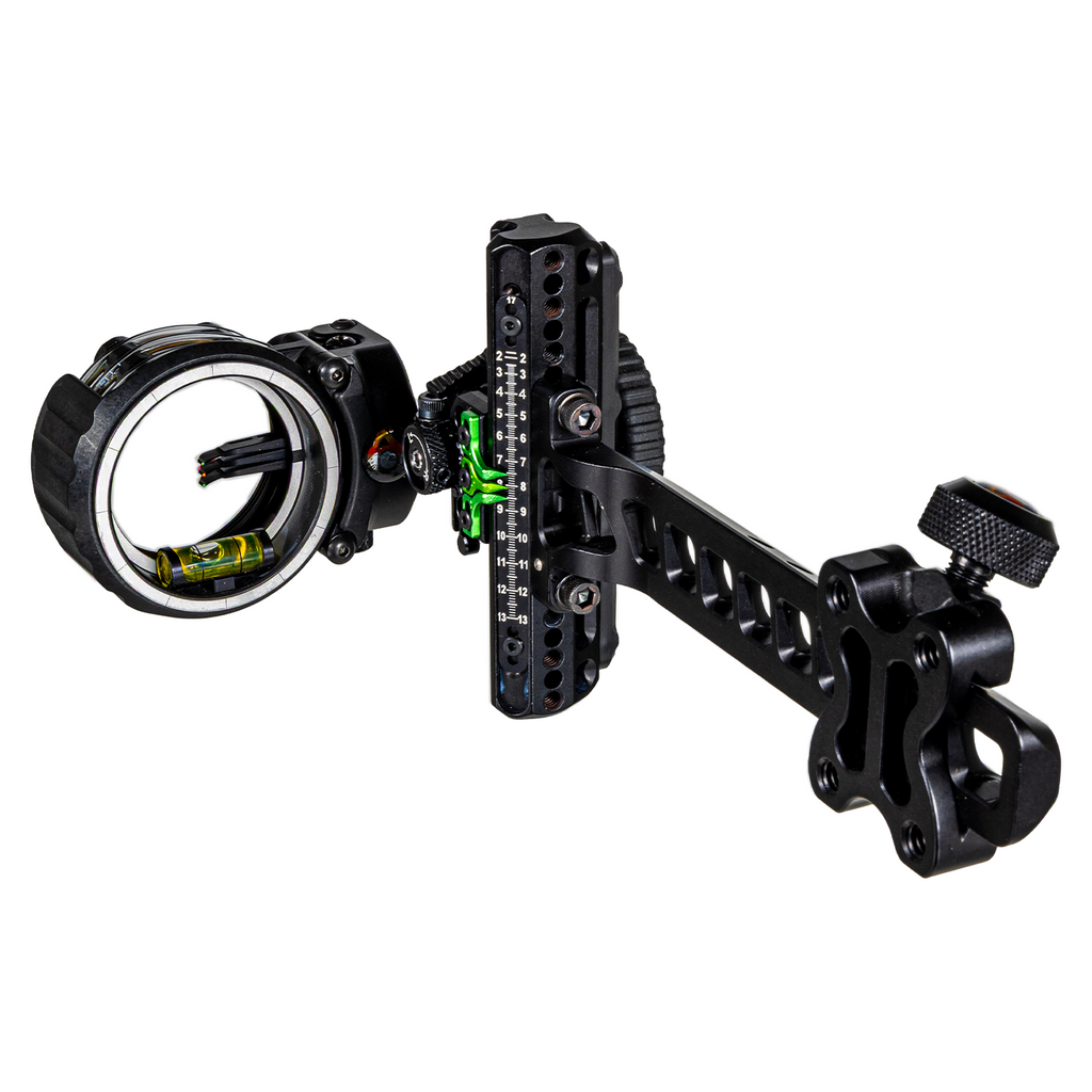 Axcel Driver Standard Pro bow sight with AccuStat II 3-pin scope, .010" pins, Stealth Bowhunting Black
