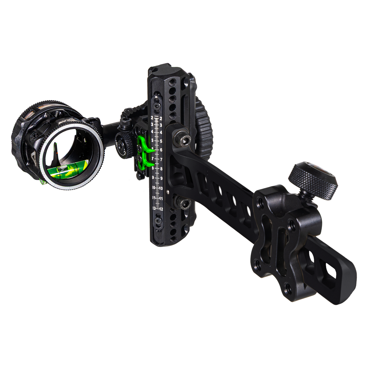 Axcel Driver AVX PLUS Ranger Pin Standard Pro bow sight, Stealth Bowhunting Black, AVX-31 Plus scope with .010 inch Green-Red pin
