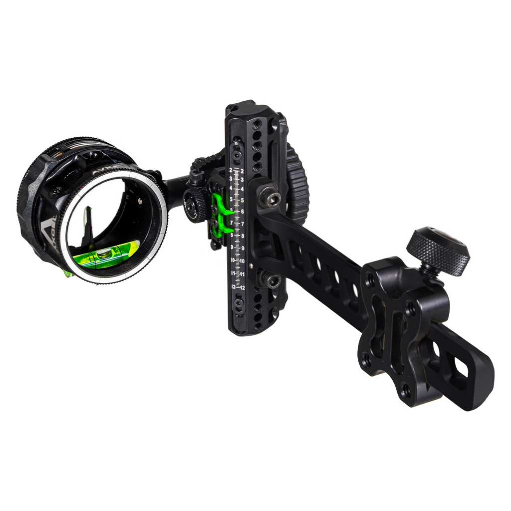 Axcel Driver AVX PLUS Ranger Pin Standard Pro bow sight, Stealth Bowhunting Black, AVX-41 Plus scope with .010 inch Green-Red pin