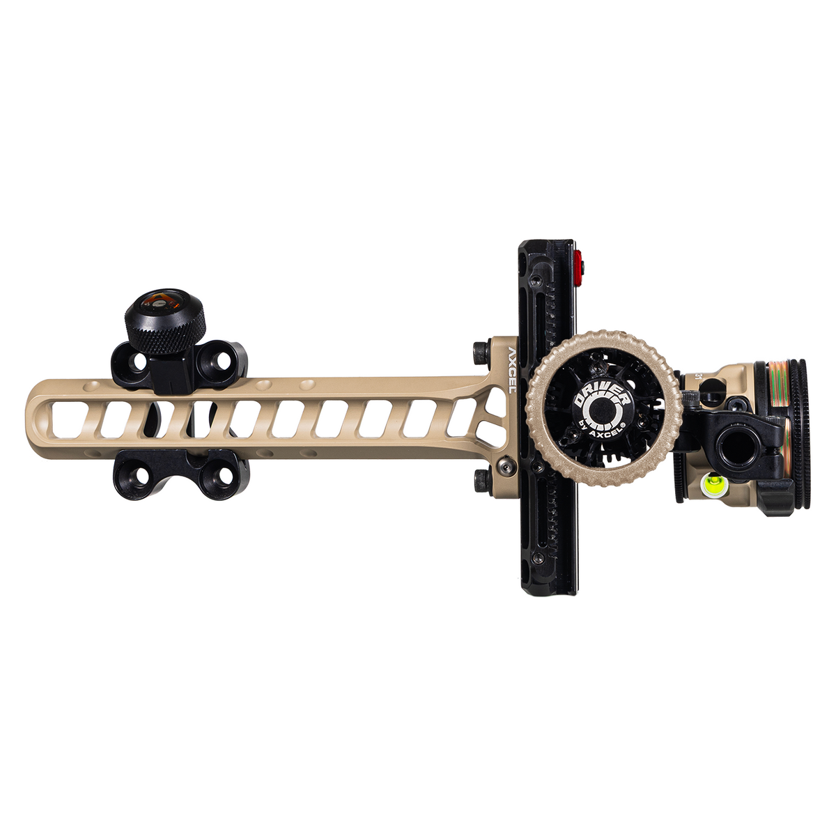 Axcel Driver CK Standard Pro bow sight, Terrain Cerakote with AVX-31 Plus scope, drive wheel side view