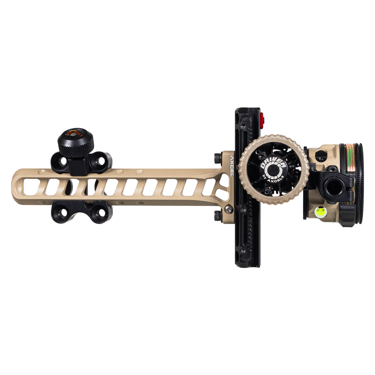 Axcel Driver CK Standard Pro bow sight, Terrain Cerakote with AVX-41 Plus scope, drive wheel side view