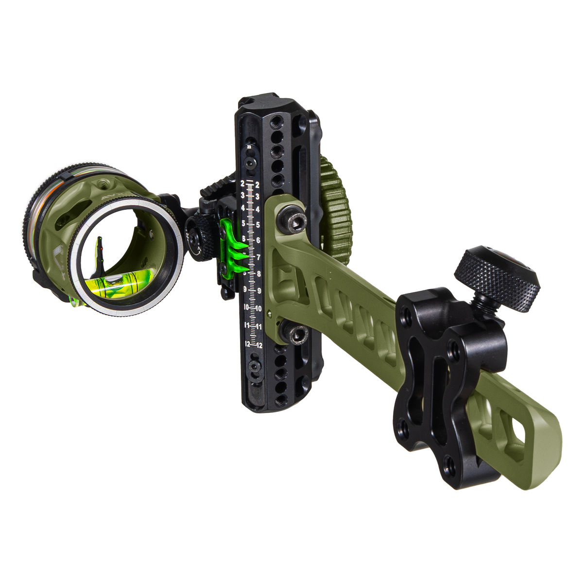 Axcel Driver CK AVX Triple Threat Pin Standard Pro bow sight, Evergreen Cerakote, AVX-31 Plus scope, .010" Green-Red-Green pin