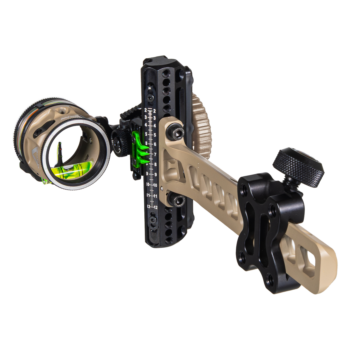 Axcel Driver CK AVX Triple Threat Pin Standard Pro bow sight, Terrain Cerakote, AVX-31 Plus scope, .010" Green-Red-Green pin