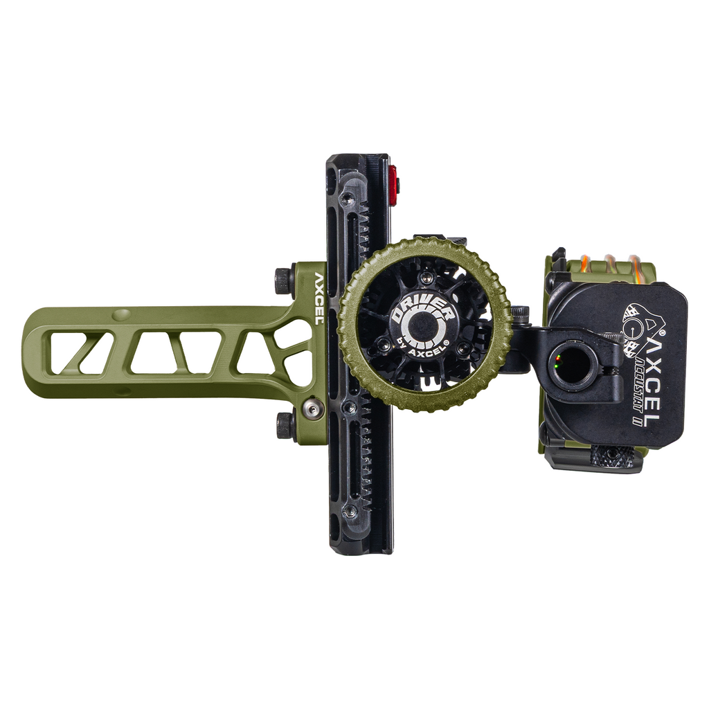Axcel Driver CK AccuStat II Multi Pin Bridge-Lock bow sight, Evergreen Cerakote, full profile