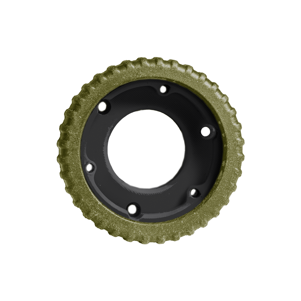 Axcel Driver Sight Dually Wheel & Tread (Rubber Grip), Evergreen, front view