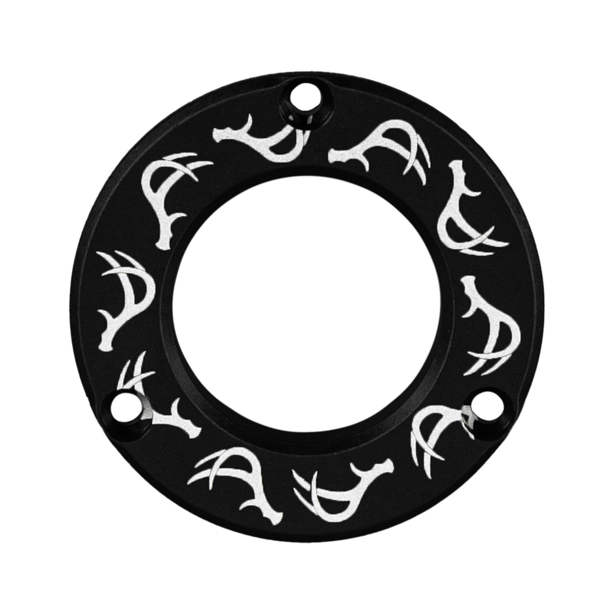 Axcel Driver Sight Hubcap, Deer Antlers engraving, Black
