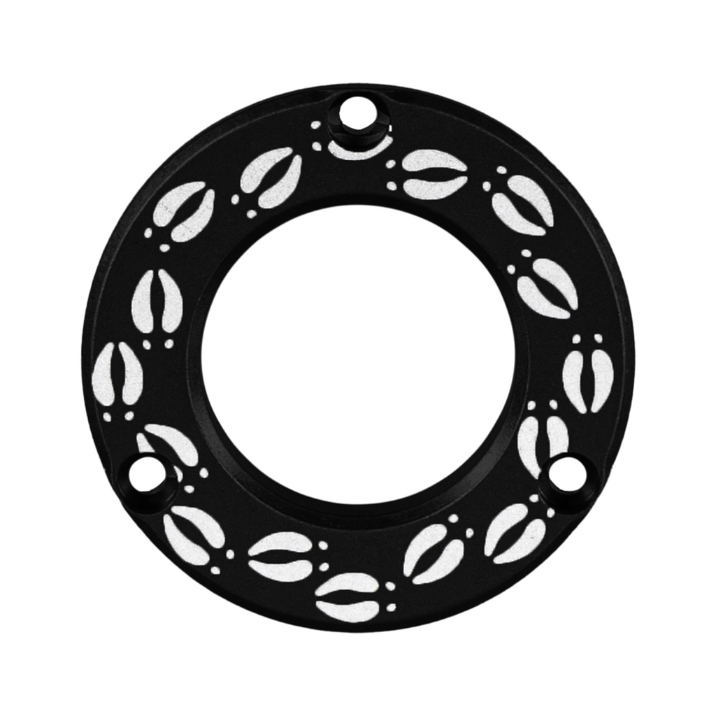 Axcel Driver Sight Hubcap, Deer Tracks engraving, Black
