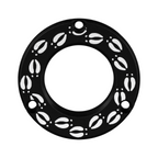 Axcel Driver Sight Hubcap, Deer Tracks engraving, Black