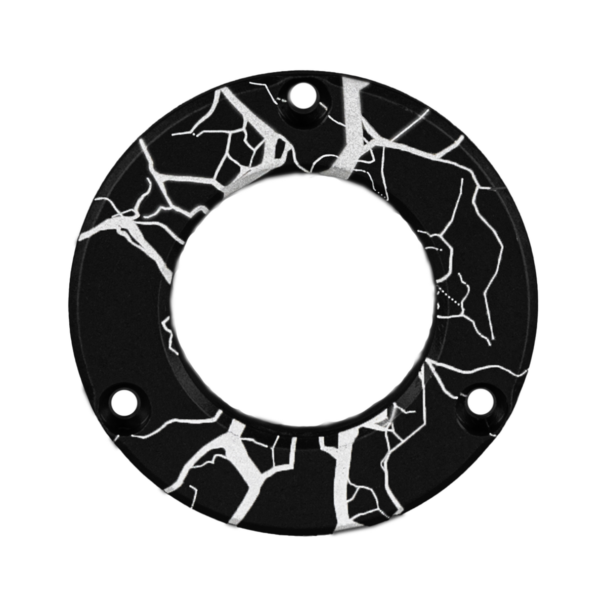 Axcel Driver Sight Hubcap, Fractured Texture engraving, Black