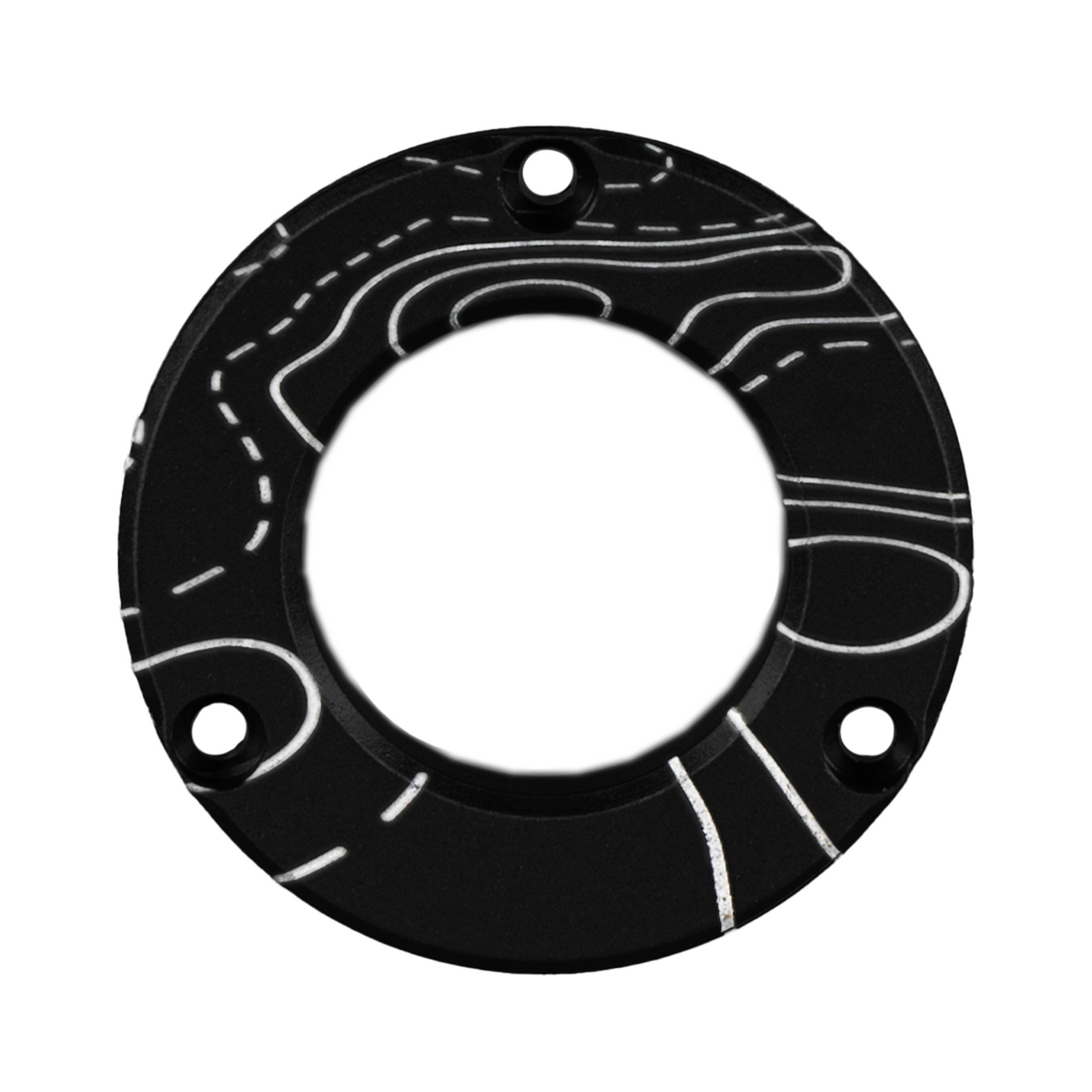 Axcel Driver Sight Hubcap, Topographical Map engraving, Black