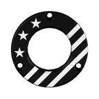 Axcel Driver Sight Hubcap, Made in USA/Patriotic engraving, Black