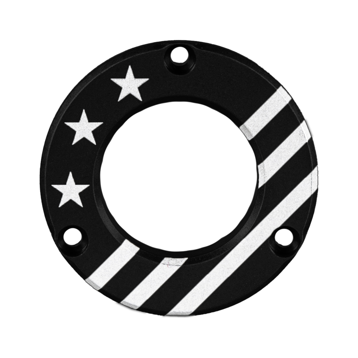 Axcel Driver Sight Hubcap, Made in USA/Patriotic engraving, Black