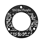 Axcel Driver Sight Hubcap, We The People engraving, Black