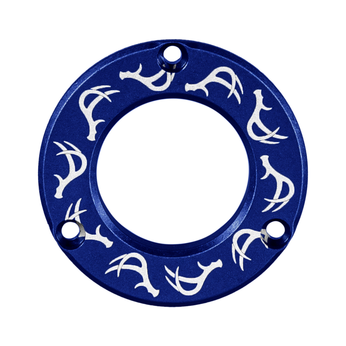 Axcel Driver Sight Hubcap, Deer Antlers engraving, Blue