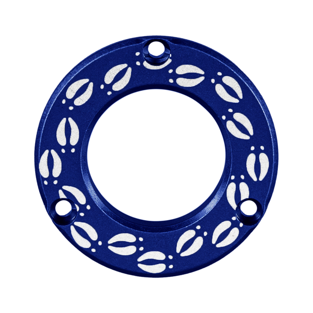 Axcel Driver Sight Hubcap, Deer Tracks engraving, Blue