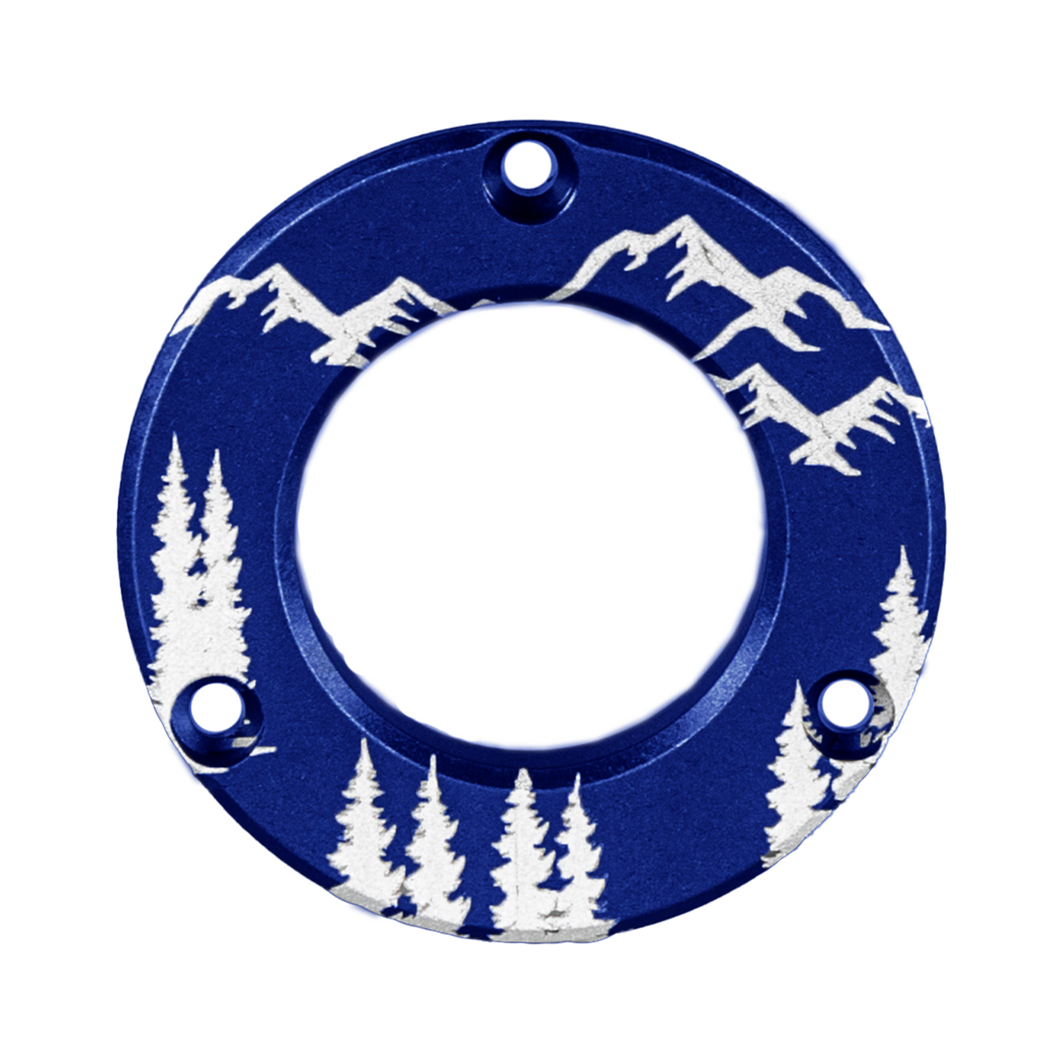 Axcel Driver Sight Hubcap, Mountains engraving, Blue