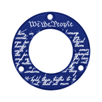 Axcel Driver Sight Hubcap, We The People engraving, Blue