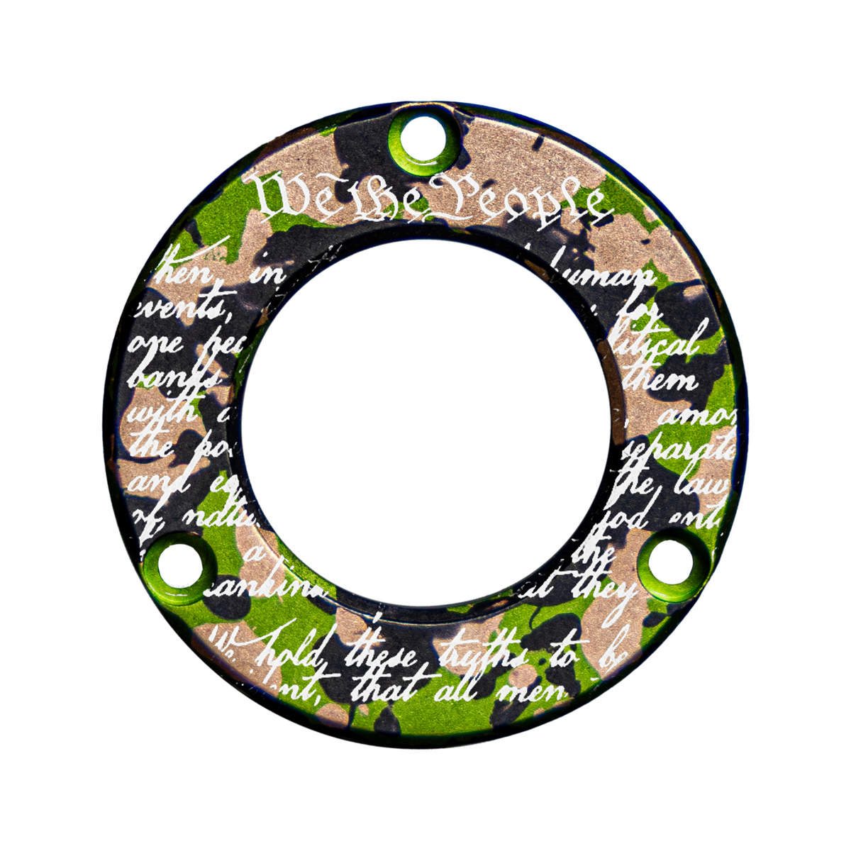 Axcel Driver Sight Hubcap, We The People engraving, Camo