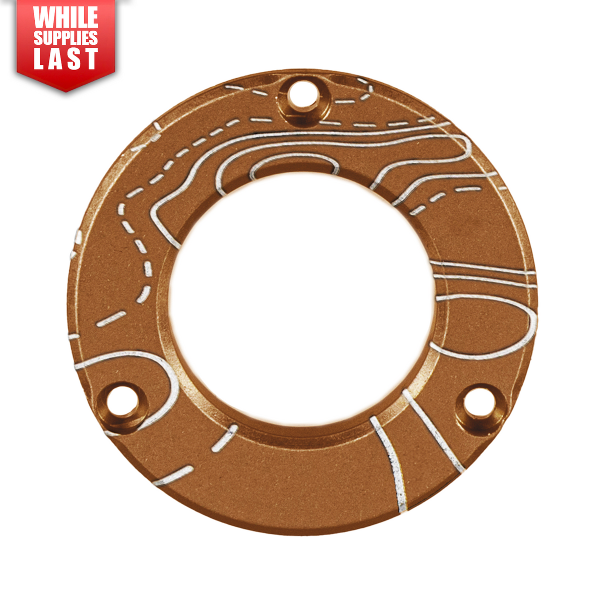 Axcel Driver Sight Hubcap, Topographical Map engraving, Coyote Tan