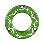Axcel Driver Sight Hubcap, Elk Antlers engraving, Green