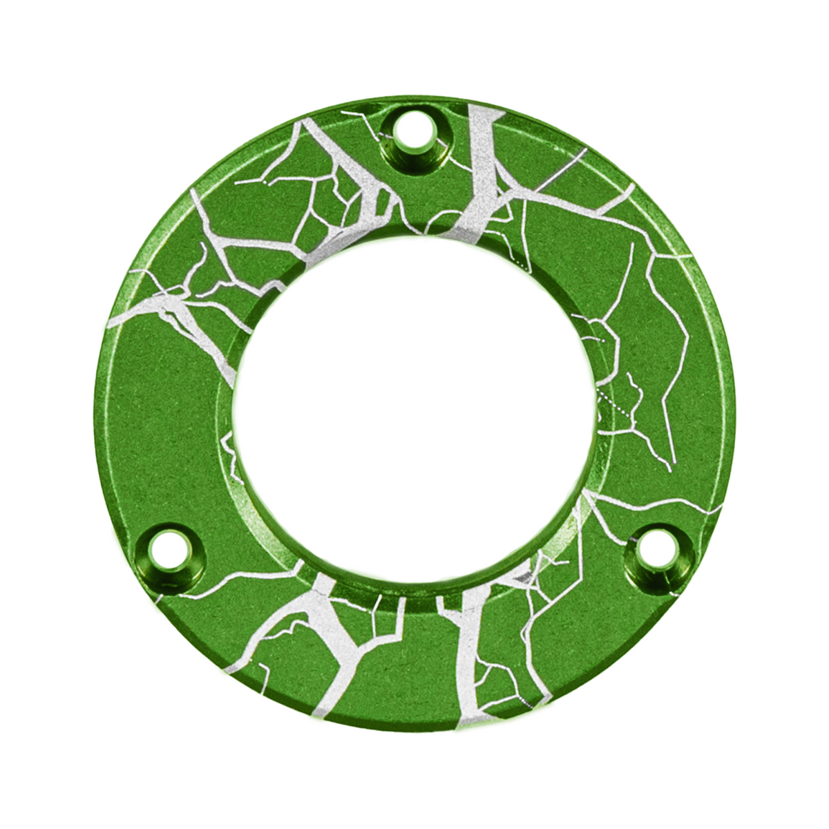 Axcel Driver Sight Hubcap, Fractured Texture engraving, Green