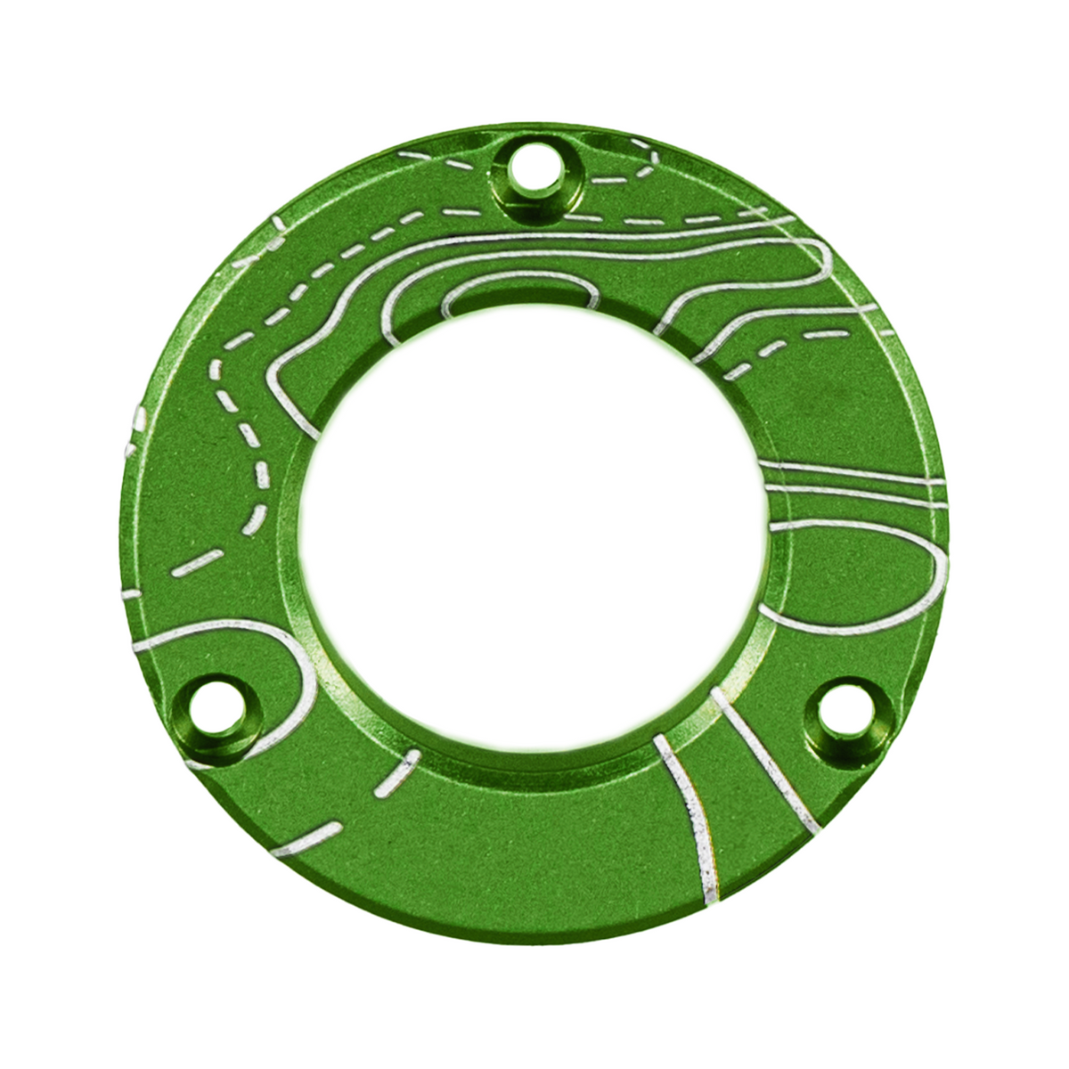 Axcel Driver Sight Hubcap, Topographical Map engraving, Green
