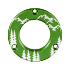 Axcel Driver Sight Hubcap, Mountains engraving, Green