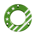 Axcel Driver Sight Hubcap, Made in USA/Patriotic engraving, Green