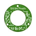 Axcel Driver Sight Hubcap, We The People engraving, Green
