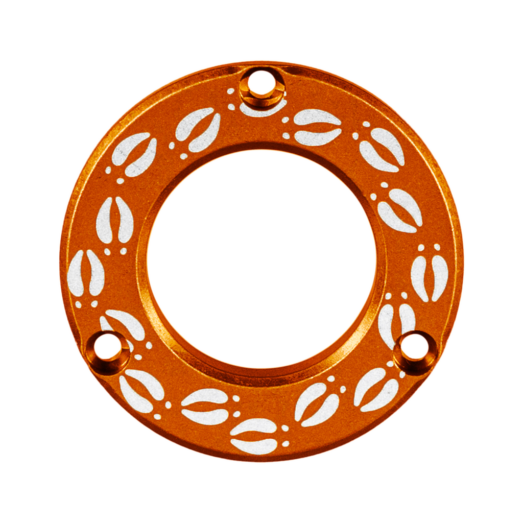 Axcel Driver Sight Hubcap, Deer Tracks engraving, Orange
