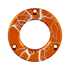 Axcel Driver Sight Hubcap, Fractured Texture engraving, Orange