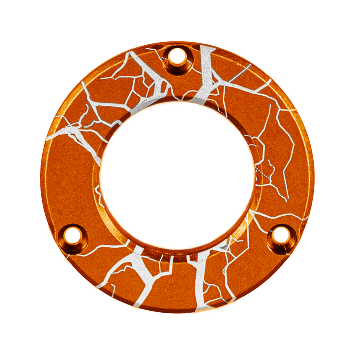 Axcel Driver Sight Hubcap, Fractured Texture engraving, Orange