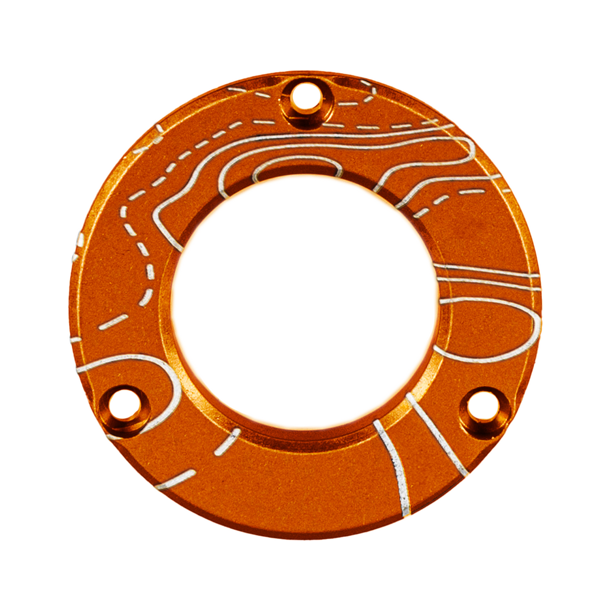 Axcel Driver Sight Hubcap, Topographical Map engraving, Orange