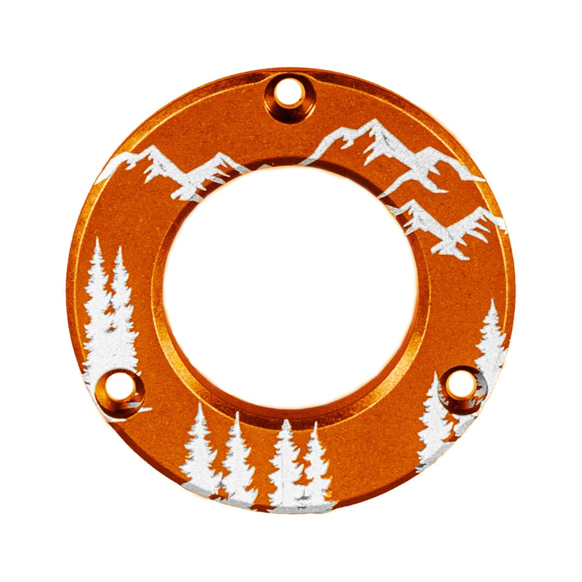 Axcel Driver Sight Hubcap, Mountains engraving, Orange