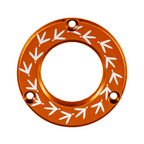 Axcel Driver Sight Hubcap, Turkey Tracks engraving, Orange