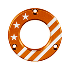 Axcel Driver Sight Hubcap, Made in USA/Patriotic engraving, Orange