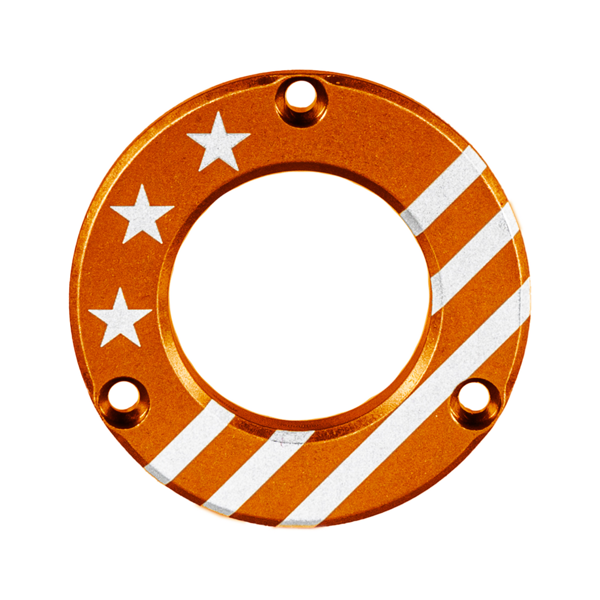 Axcel Driver Sight Hubcap, Made in USA/Patriotic engraving, Orange