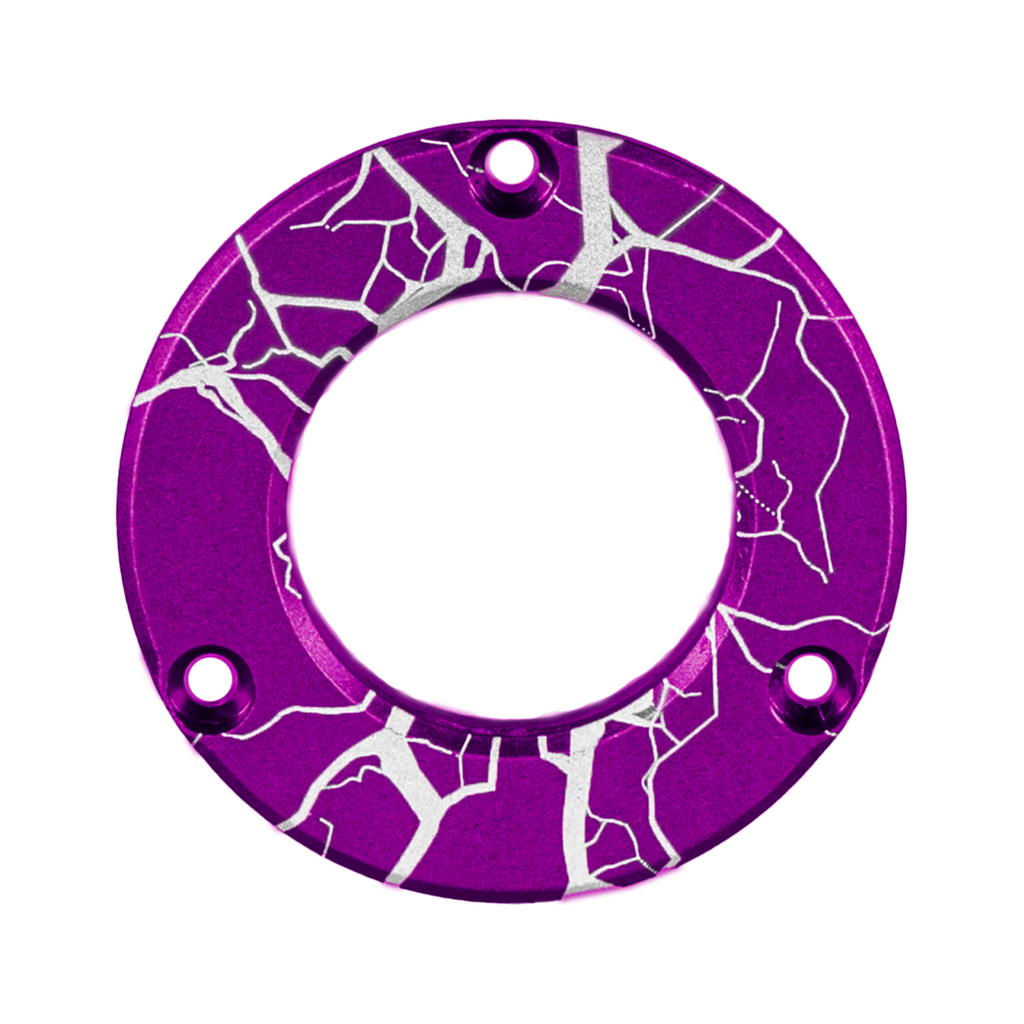 Axcel Driver Sight Hubcap, Fractured Texture engraving, Purple