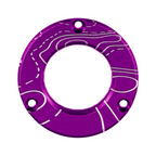 Axcel Driver Sight Hubcap, Topographical Map engraving, Purple
