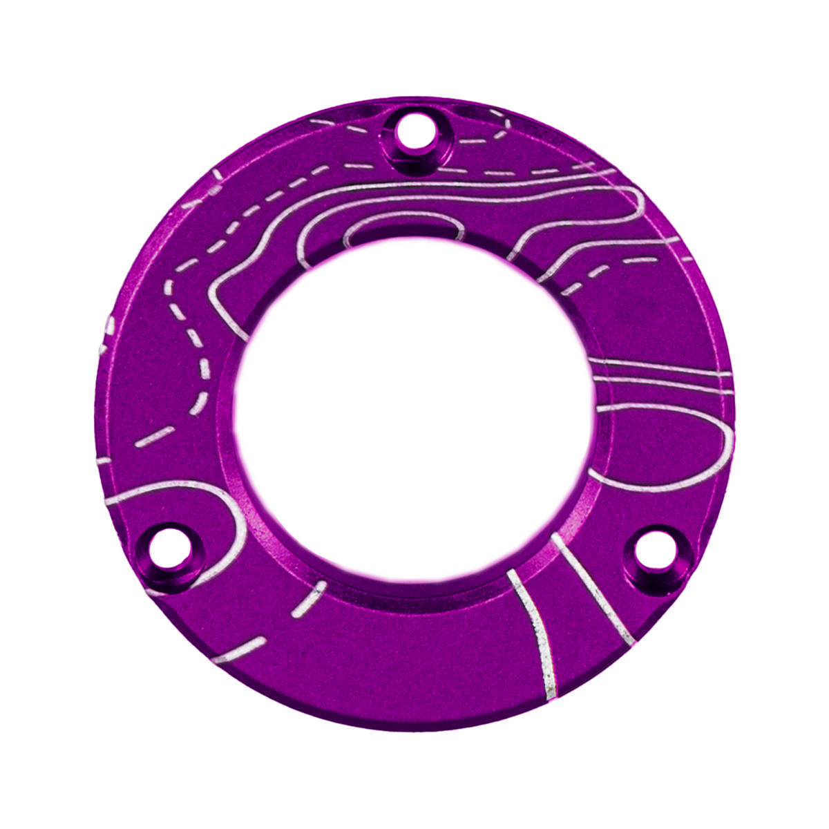 Axcel Driver Sight Hubcap, Topographical Map engraving, Purple