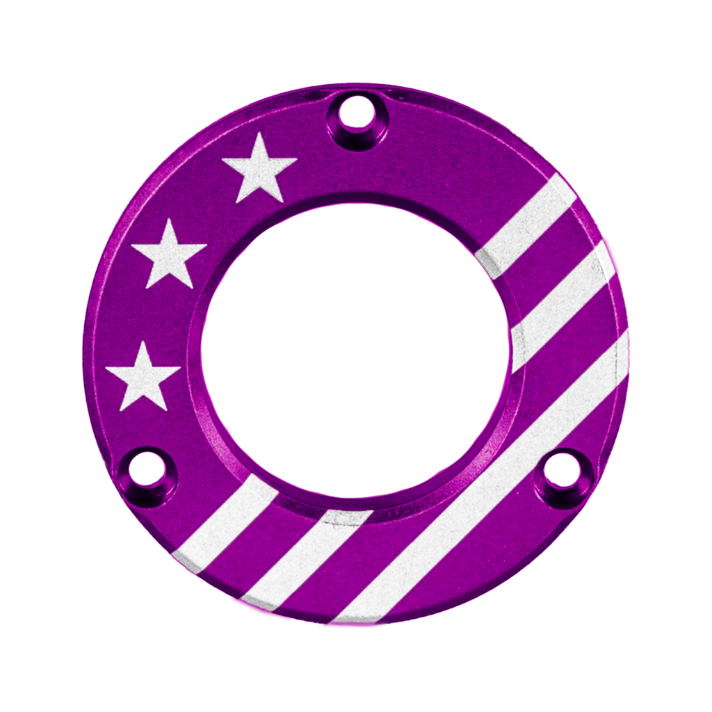 Axcel Driver Sight Hubcap, Made in USA/Patriotic engraving, Purple