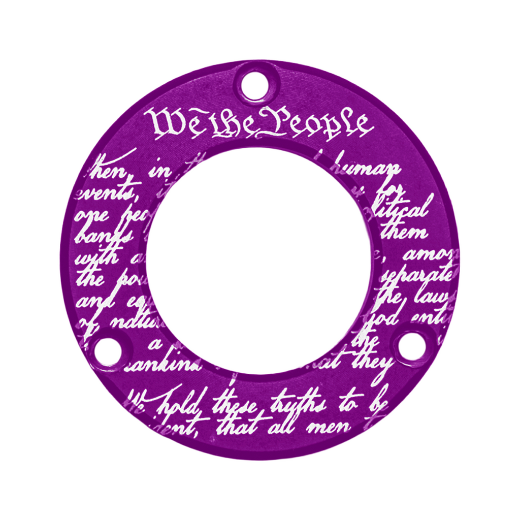 Axcel Driver Sight Hubcap, We The People engraving, Purple