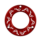 Axcel Driver Sight Hubcap, Deer Antlers engraving, Red